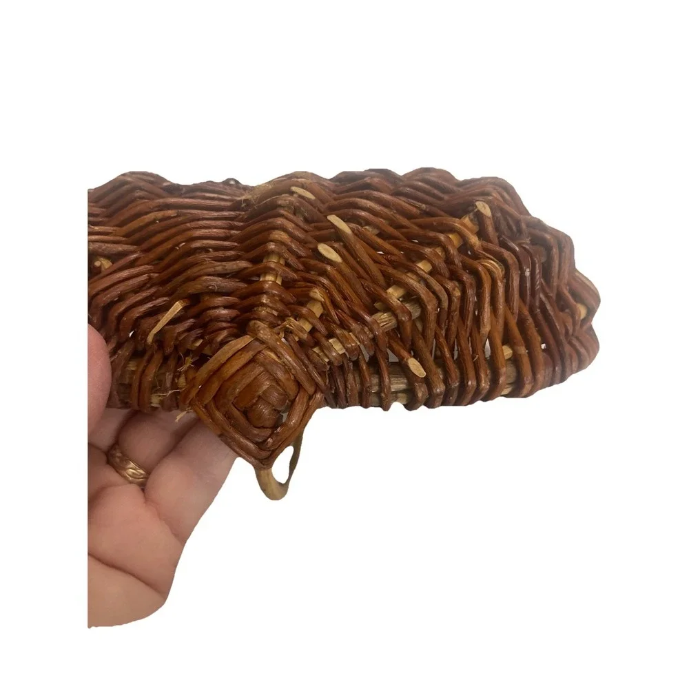 Primitive Butt Basket Woven Twig Sticks Small Antique Rustic Handmade Heritage‎